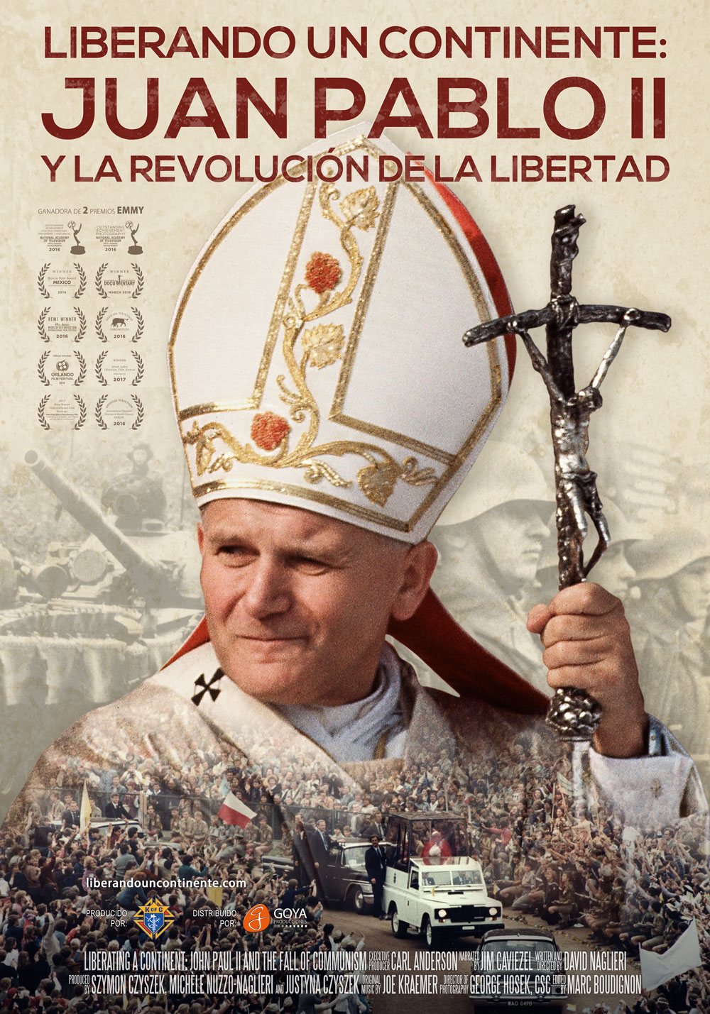 cartel documental Liberando un continente. Juan Pablo II y la revolución de la libertad